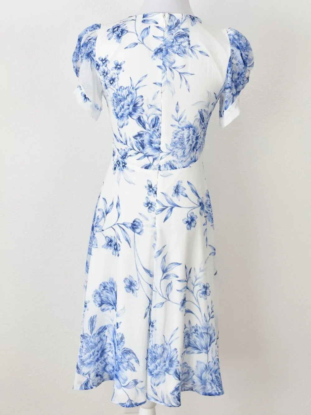 Calvin Klein Floral Chiffon A-Line Dress - 2 - Picture 8 of 11